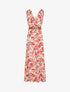 Robe longue sans manches imprimé roses sauvages - Rouge - 1