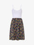 Robe à bretelles imprimé petites fleurs - Noir - 5
