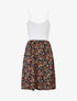 Robe à bretelles imprimé petites fleurs - Marine - 1
