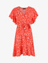 Robe mi-longue coupe patineuse - Rouge - 1
