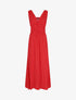 Robe longue à pois sans manches - Rouge - 5