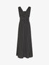 Robe longue à pois sans manches - Noir - 1