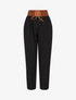 Pantalon fluide taille haute style corset - Noir - 5