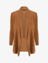 Gilet long uni côtelé - Camel - 1