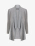 Gilet long uni côtelé - Gris - 4