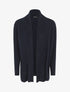 Gilet long en maille - Marine - 1