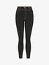Jean slim taille haute fantaisie - Noir - 1