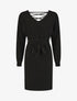 Robe mi-longue ajourée dans le dos - Noir - 1