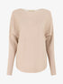 Pull côtelé à dos ajouré - Beige - 1