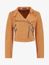 Veste en suédine à mutiples zip - Camel - 1