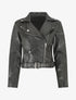 Veste droite en simili style perfecto - Noir - 4