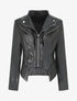 Veste style perfecto en simili col fantaisie - Noir - 1