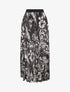 Jupe longue plissée imprimé foulard - Noir - 1