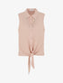 Top à nouer à détail chaînette - Rose pâle - 4