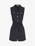 Combishort droite uni sans manches - Marine - 4