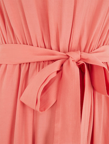 Combinaison fluide ceinturée - Corail - 3