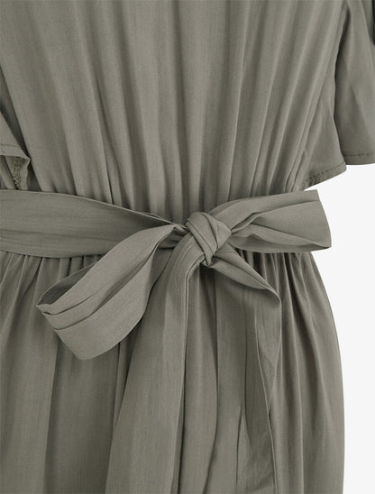 Combinaison fluide à manches volantées - Kaki - 3