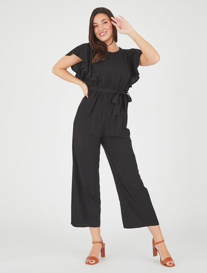 Combinaison fluide à manches volantées - Noir - 4