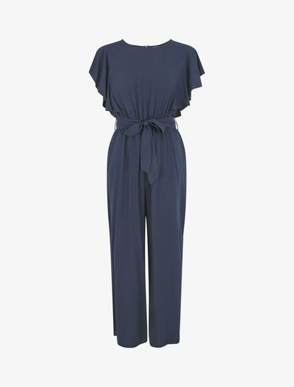 Combinaison fluide à manches volantées - Marine - 1