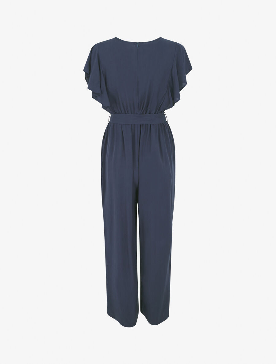 Combinaison fluide à manches volantées - Marine - 2