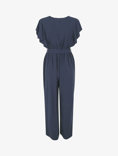 Combinaison fluide à manches volantées - Marine - 2