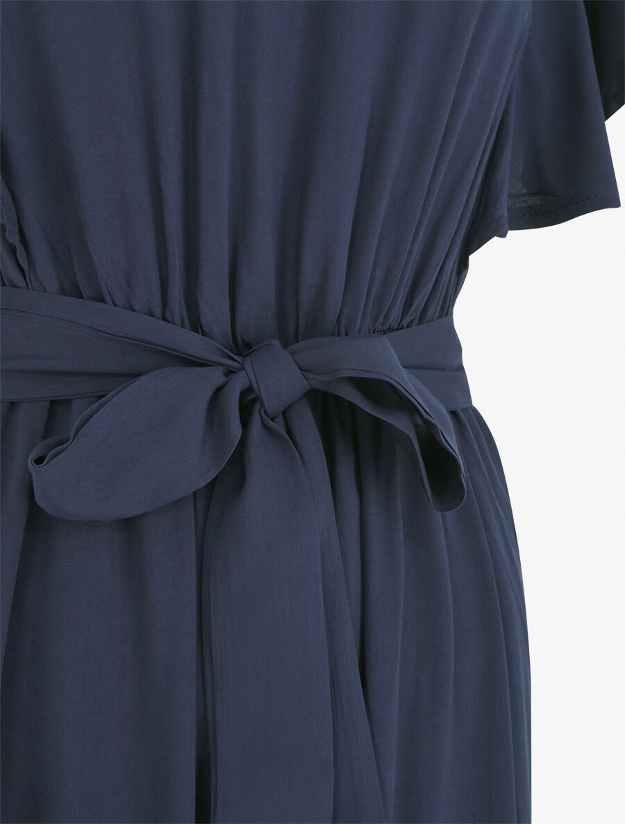 Combinaison fluide à manches volantées - Marine - 3