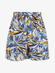 Short élastiqué imprimé mandala - Bleu - 5