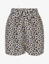 Short fluide imprimé petites fleurs et ceinturé - Bleu nuit - 1