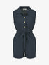 Combishort uni sans manches - Marine - 1