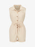 Combishort uni sans manches - Beige - 5