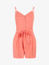 Combishort unie ceinturée - Rose saumon - 1