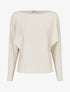Pull uni à col bateau - Crème - 1