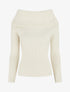 Pull côtélé irisé à col montant - Crème - 4