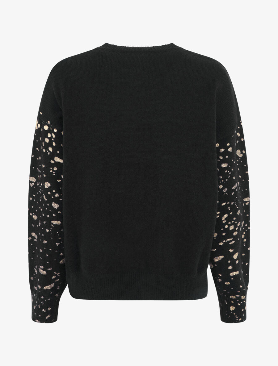 Pull Noir Ajouré Femme - Coton - Taille Jusqu'à 48 - Occasion Parfait état