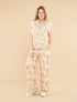 Ensemble chemise et pantalon imprimé fantaisie - Beige - 1