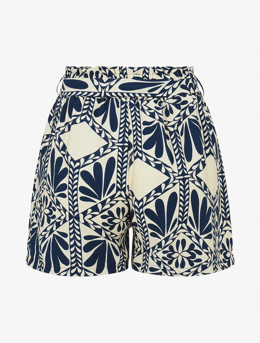 Short paper bag imprimé ikat - Marine - 2