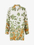 Chemise ample manches longues imprimé floral - Vert - 1