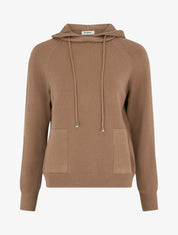 Pull à capuche coupe droite - Camel - 1