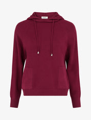 Pull à capuche coupe droite - Lie de vin - 1