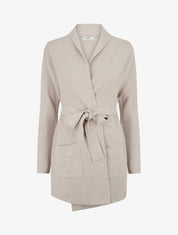 Gilet long ouvert - Beige - 1