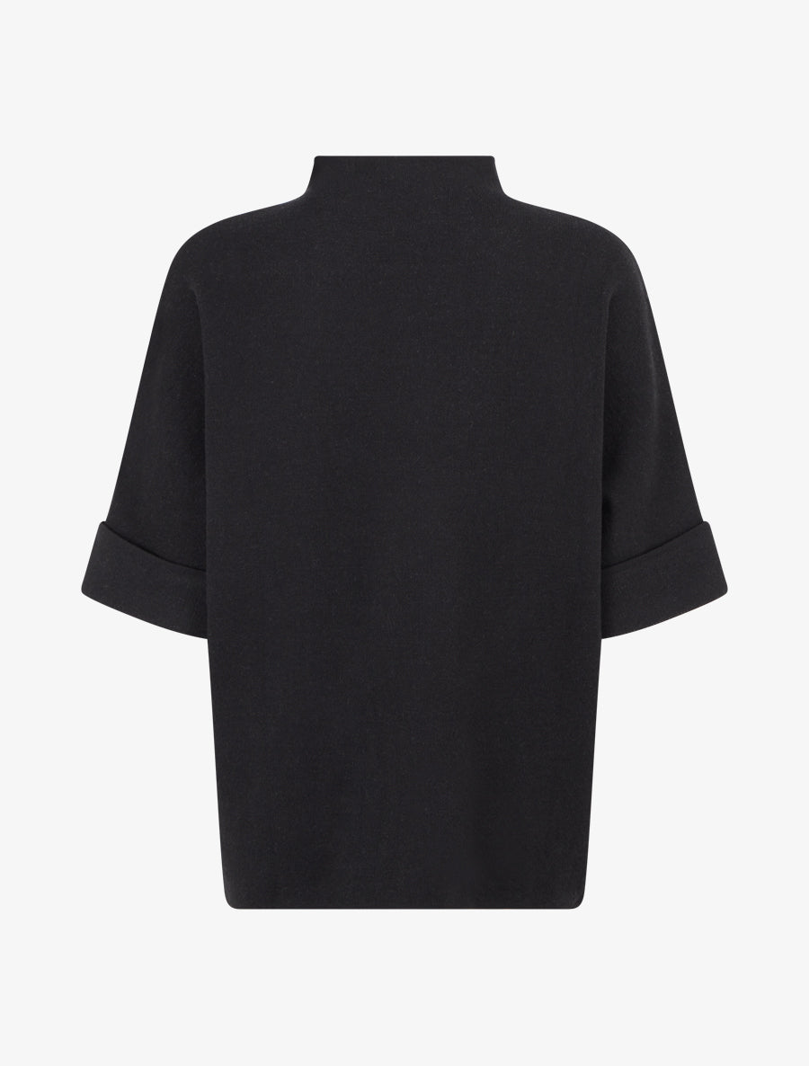 Pull à imprimé floral - Noir - 2