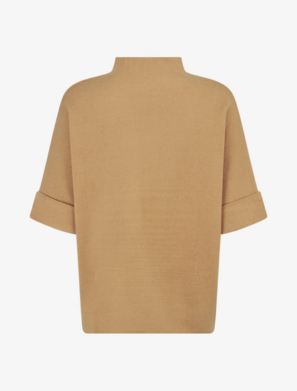 Pull à imprimé floral - Camel - 2