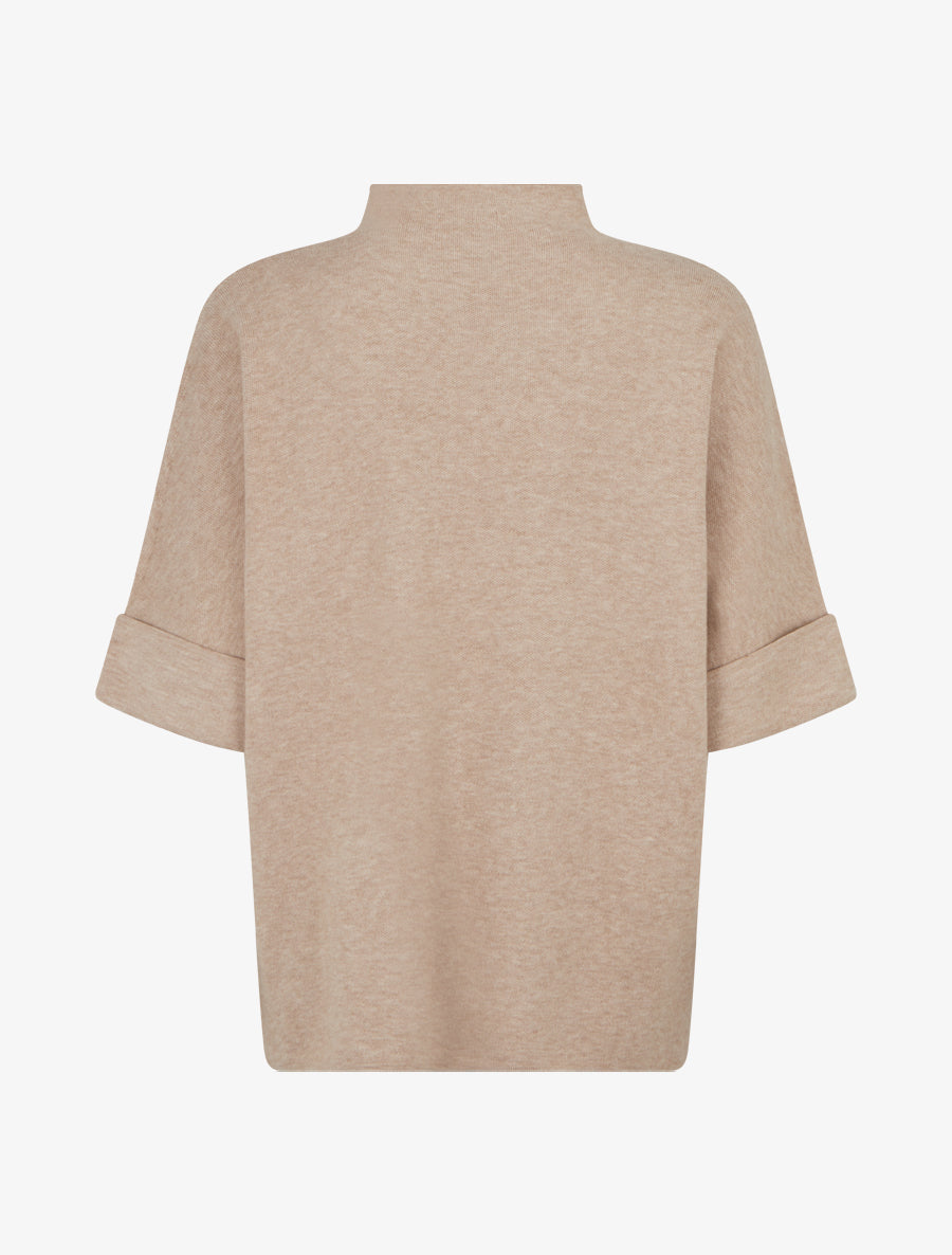 Pull à imprimé floral - Taupe - 2