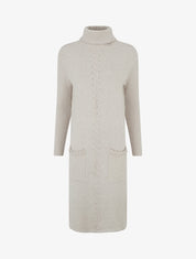 Robe pull à col roulé - Taupe - 1