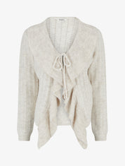 Gilet uni en maille - Écru - 1