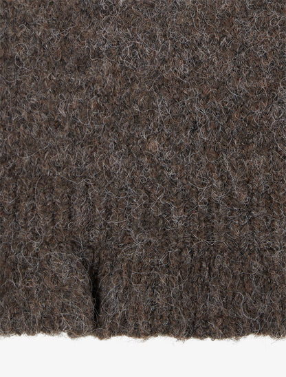 Pull duveteux à bords vagues - Marron - 3