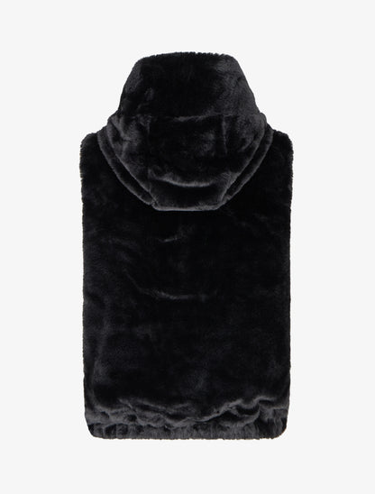 Veste sans manches en fausse fourrure - Noir - 2