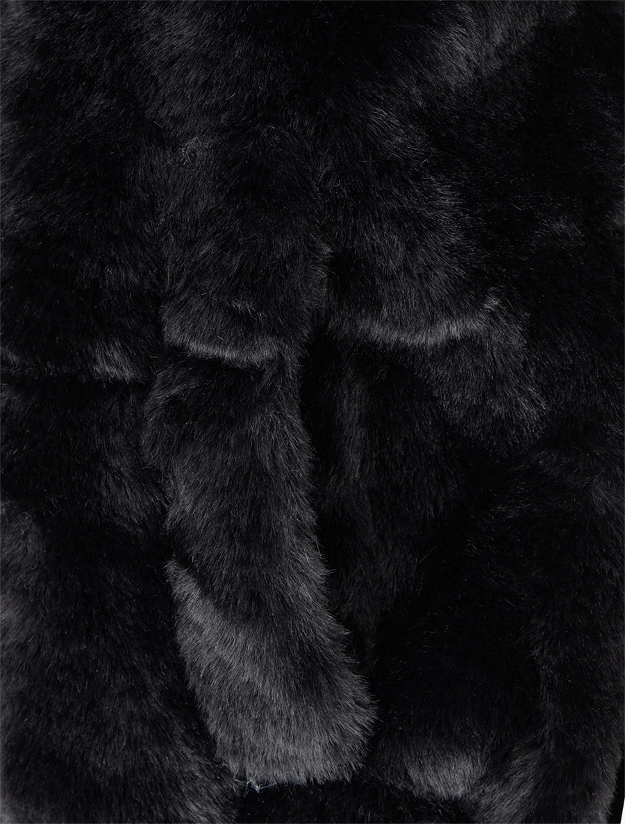 Veste sans manches en fausse fourrure - Noir - 3