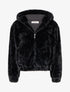 Manteau court en fourrure synthétique - Noir - 1