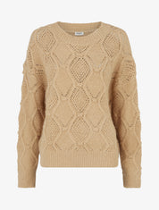 Pull duveteux oversize - Camel - 1